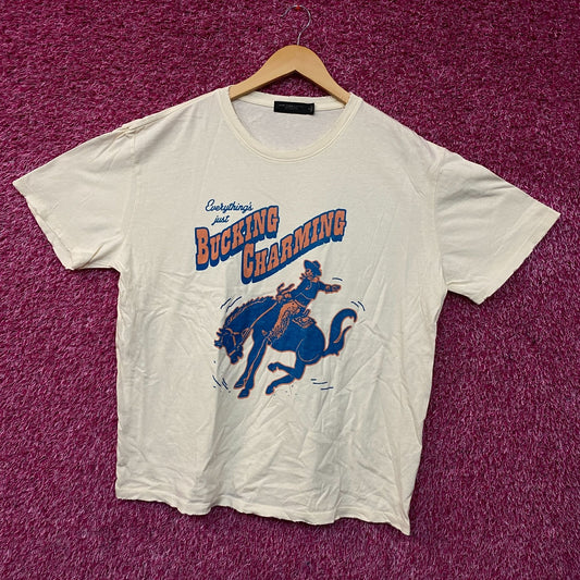 Junk Food Clothing Bucking Charming Vintage Style T-Shirt XL