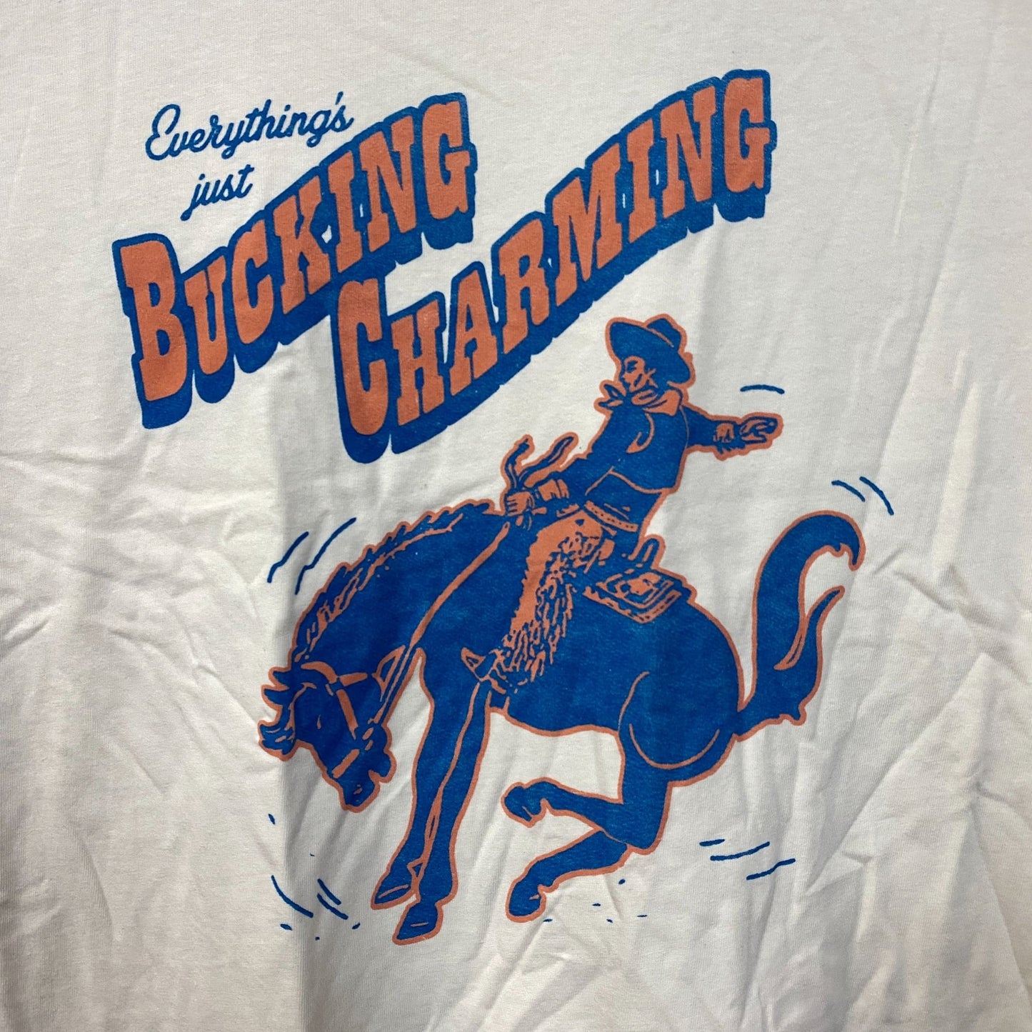 Junk Food Clothing Bucking Charming Vintage Style T-Shirt XL