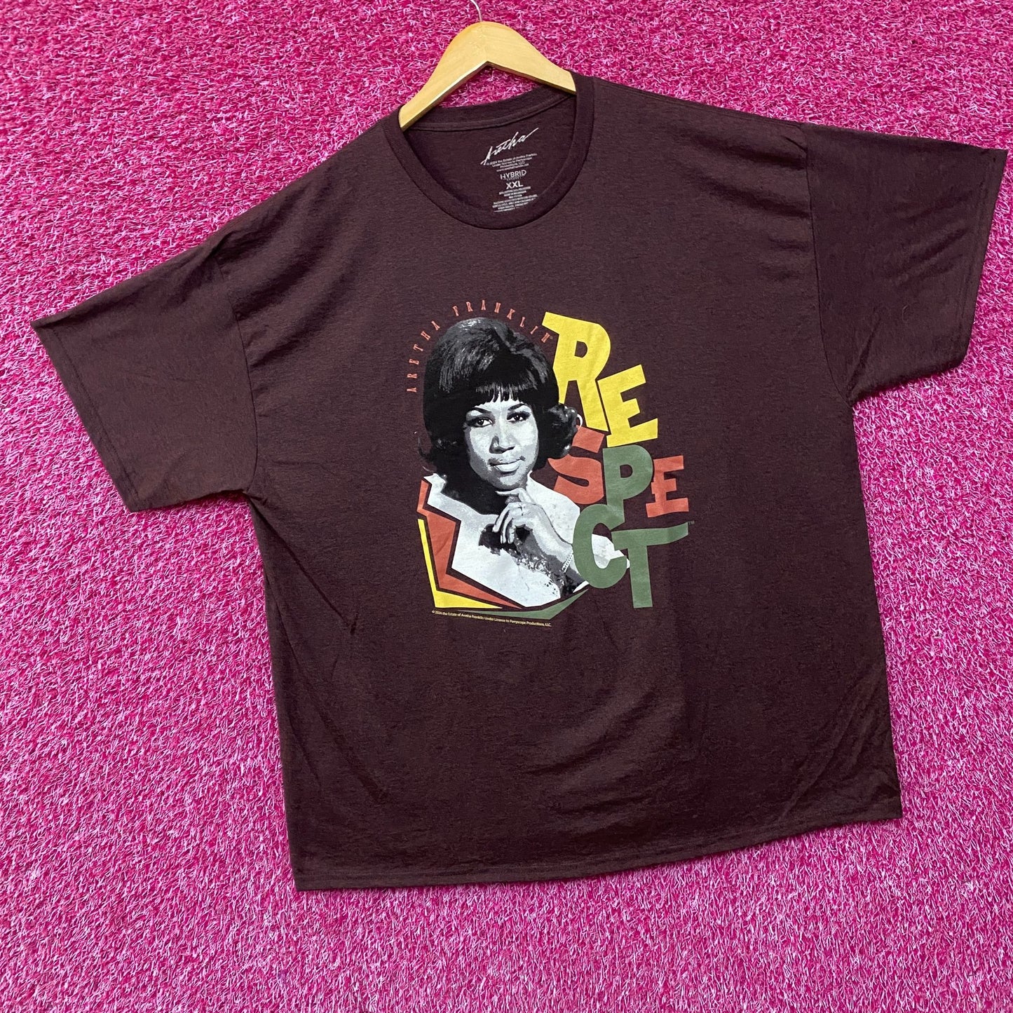 Aretha Frankling Queen Of Soul Respect T-Shirt 2XL