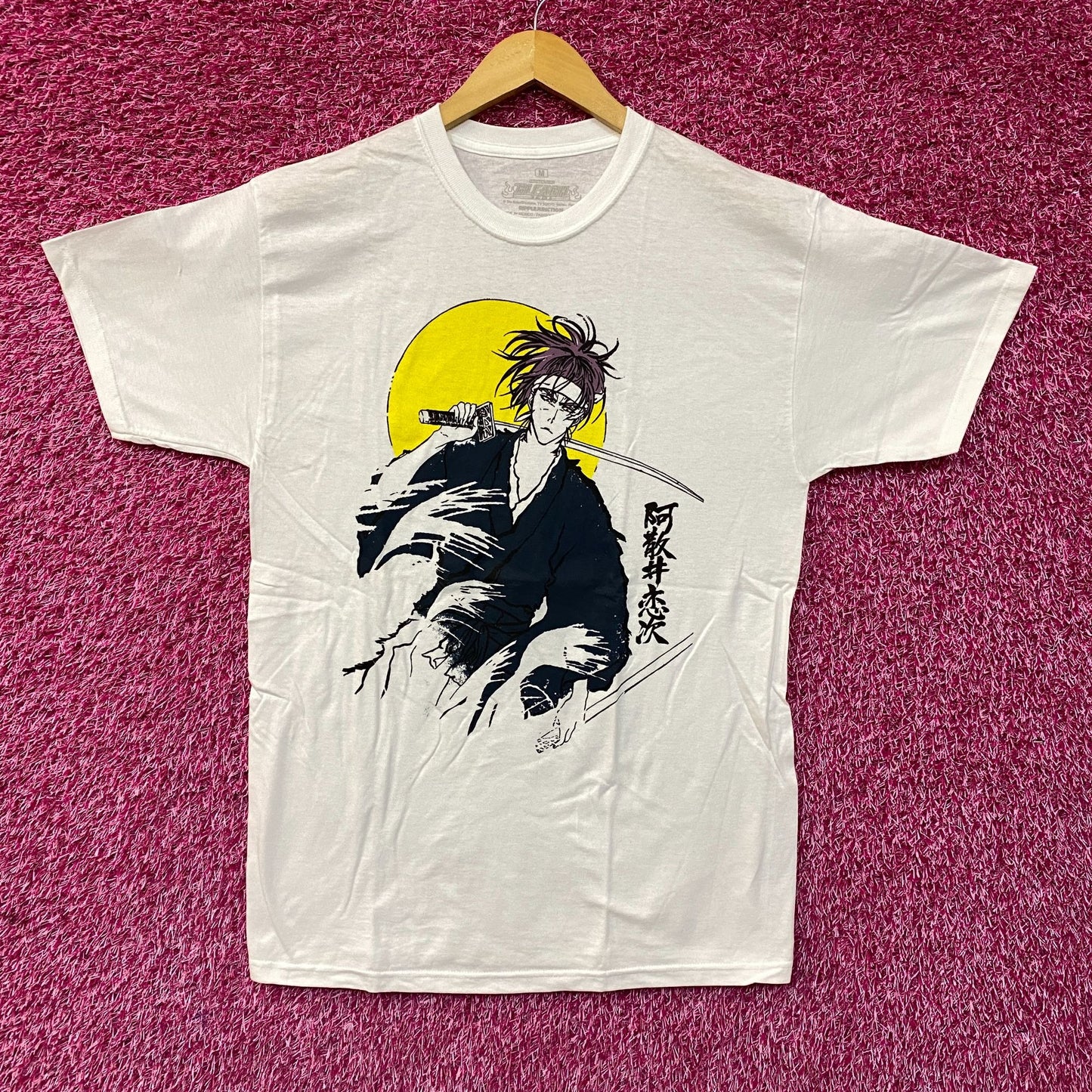 Bleach Renji Abarai Sun Anime T-Shirt Medium