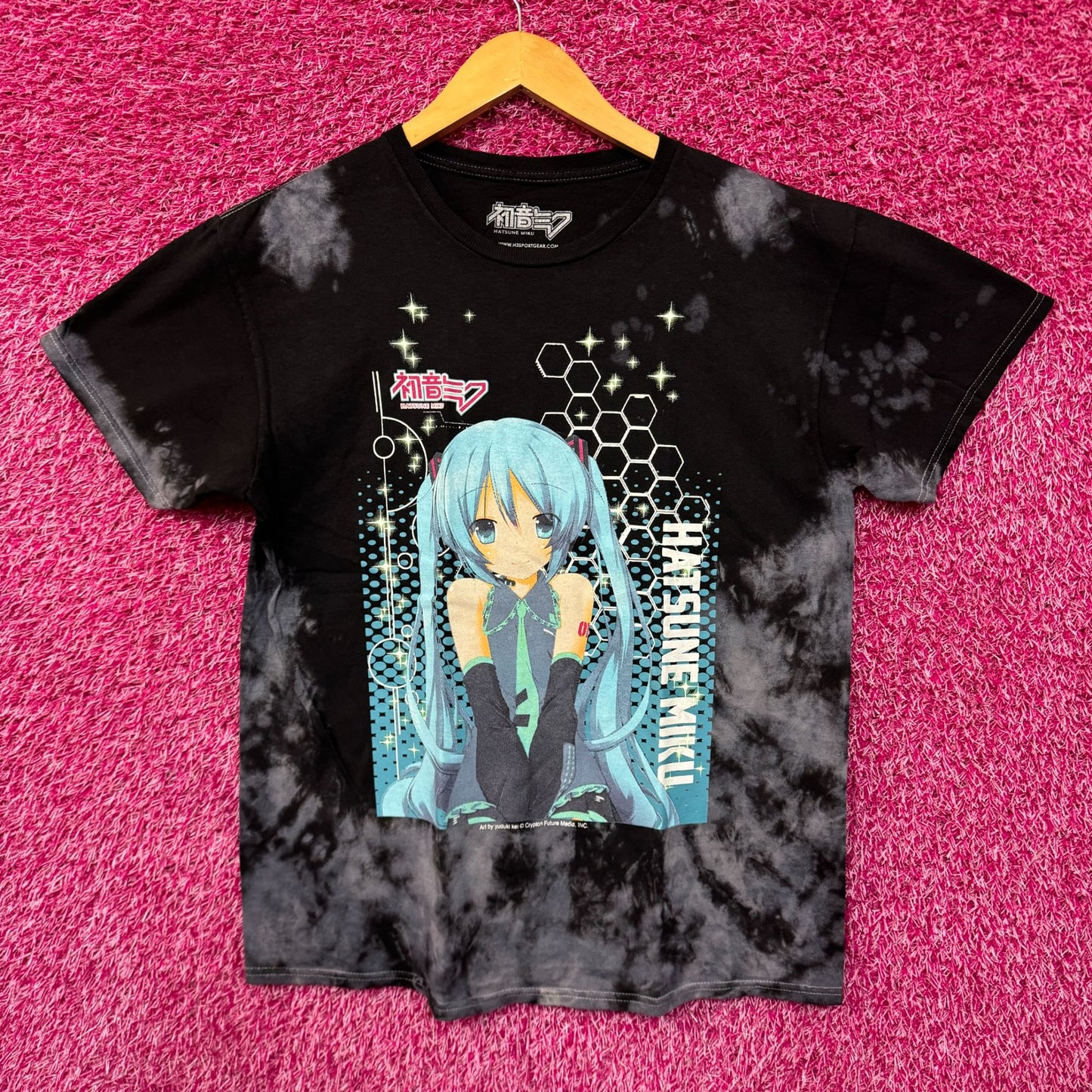 Hatsune Miku The Virtual Idol Chibi Style Anime Bleach Dye M