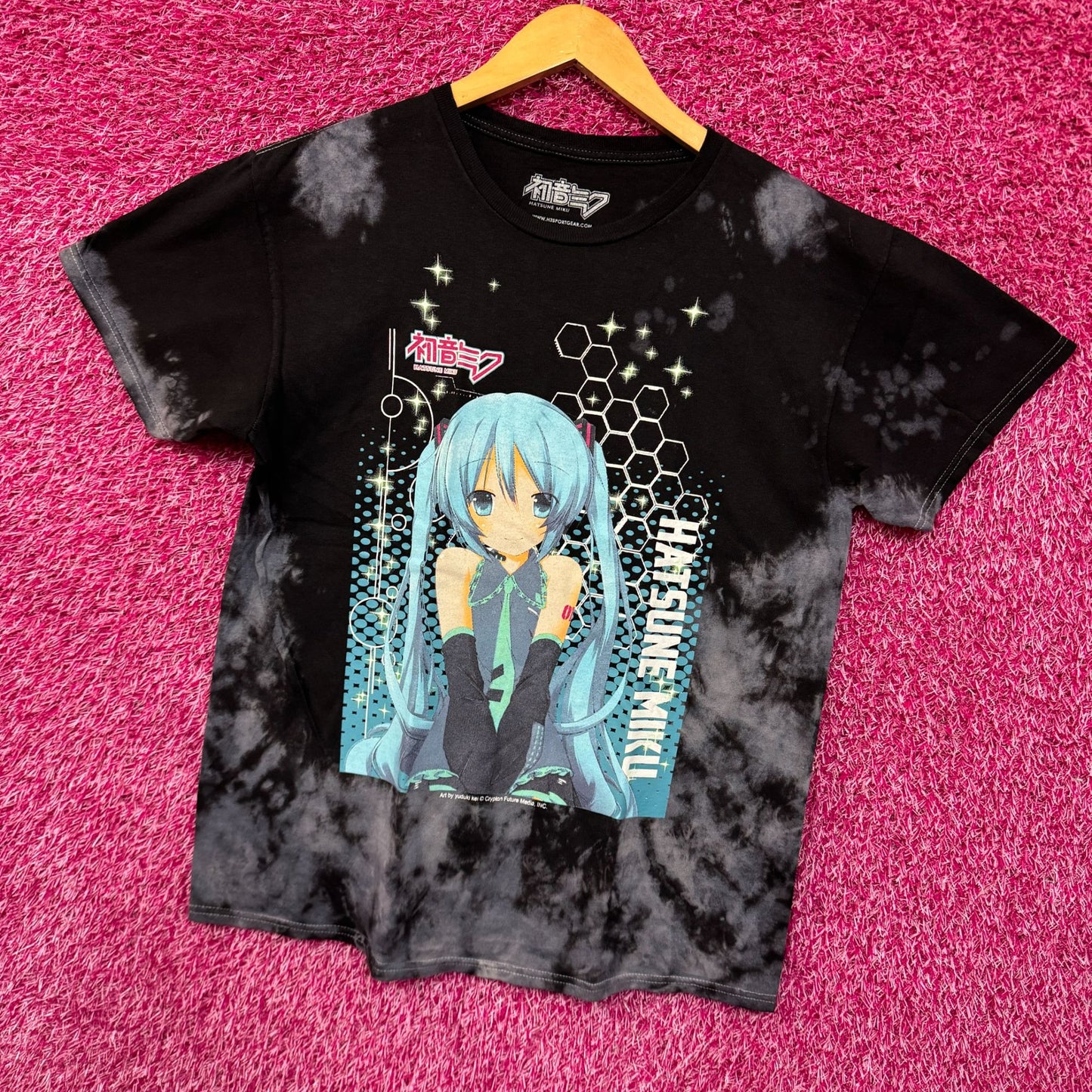 Hatsune Miku The Virtual Idol Chibi Style Anime Bleach Dye M