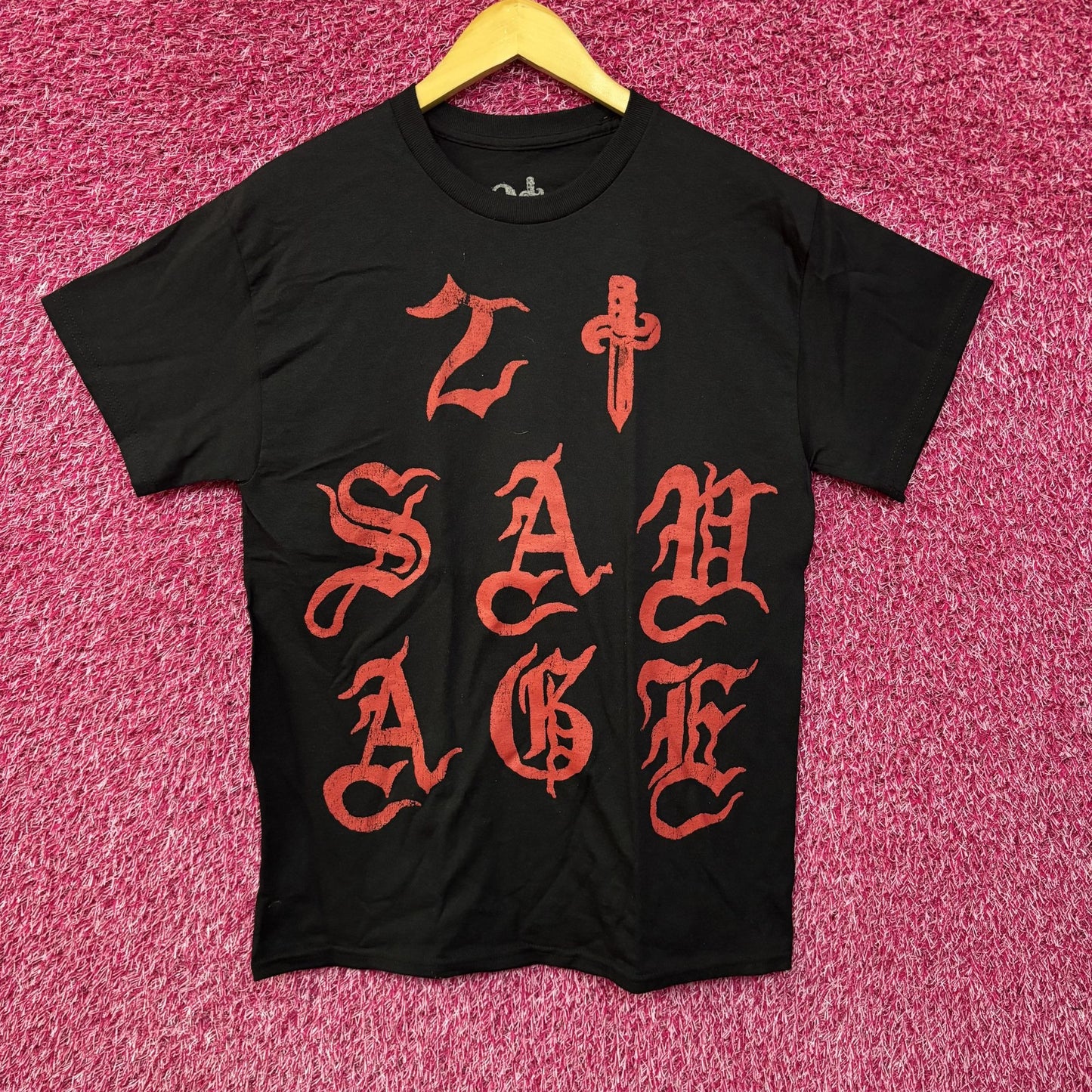 21 Savage European Tour Black T-Shirt Small