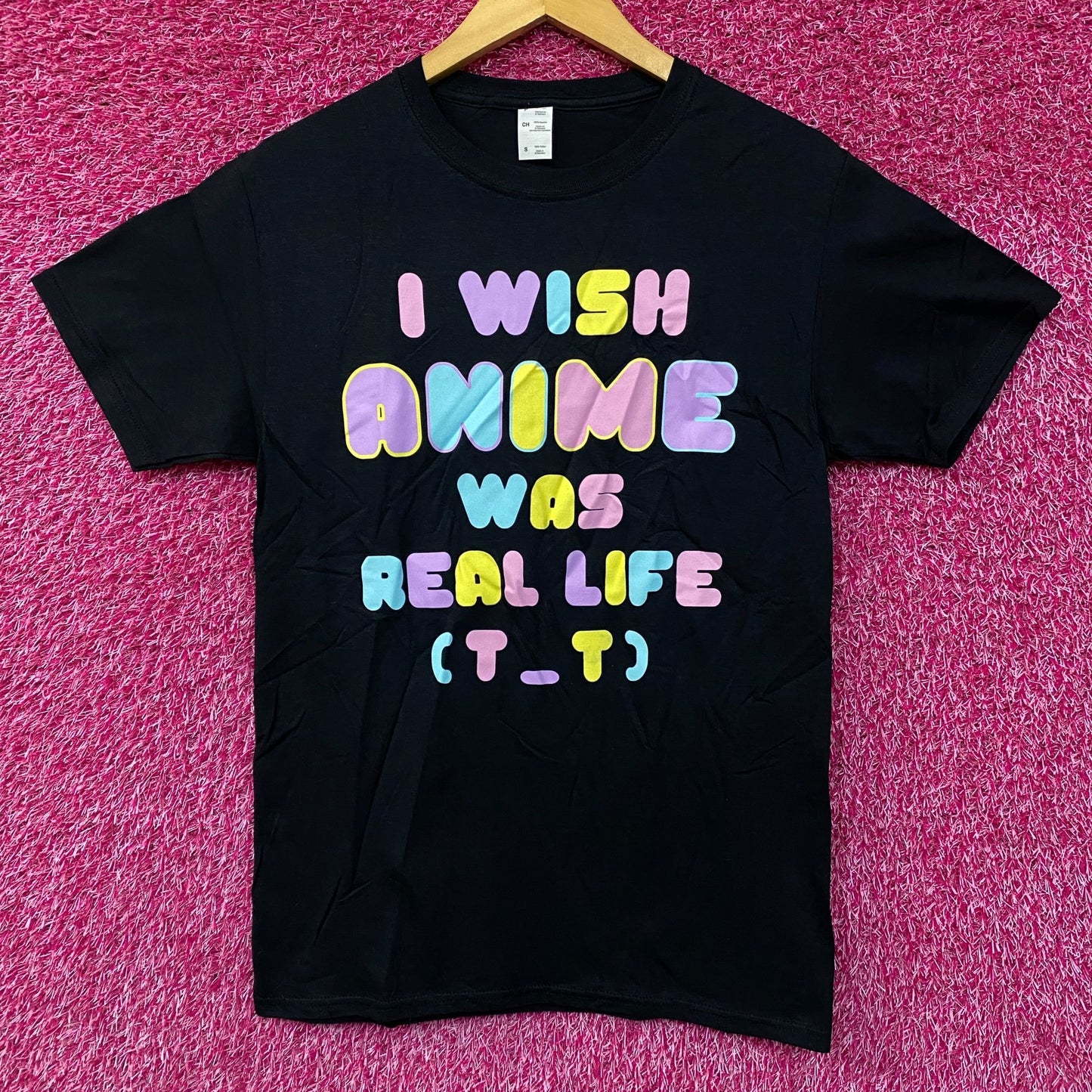 I Wish Anime Was Real Life Graphic T-Shirt Small