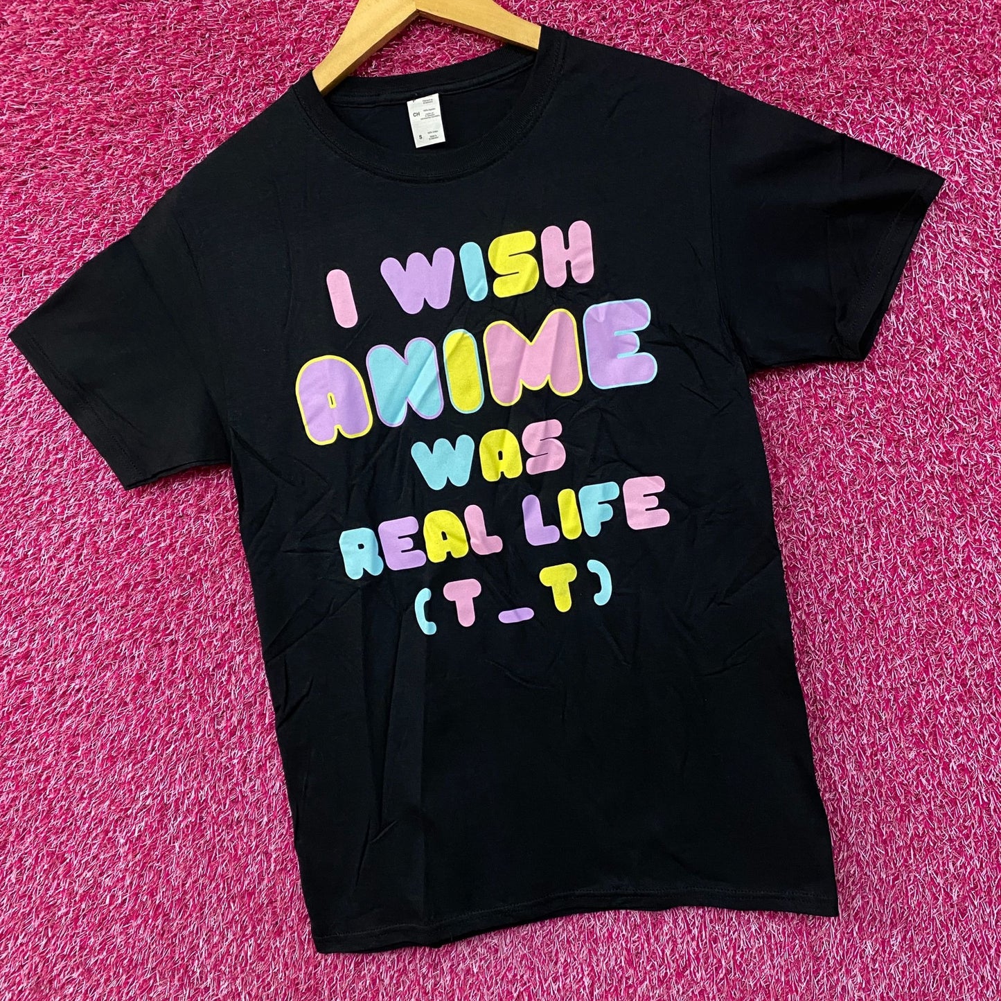 I Wish Anime Was Real Life Graphic T-Shirt Small