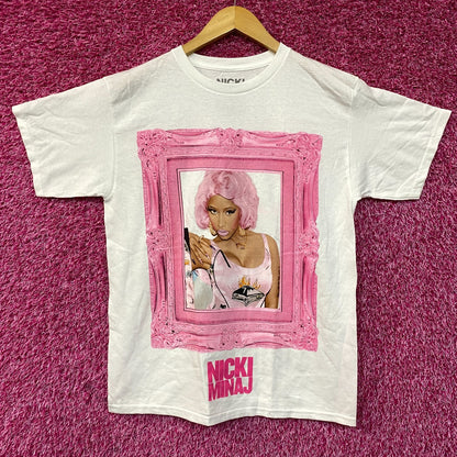 Nicki Minaj Pink Portrait Pink Friday: Roman Reloaded Album T-Shirt Small