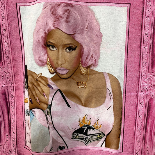Nicki Minaj Pink Portrait Pink Friday: Roman Reloaded Album T-Shirt Small