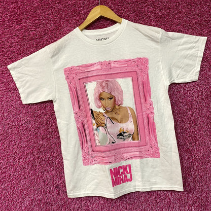 Nicki Minaj Pink Portrait Pink Friday: Roman Reloaded Album T-Shirt Small