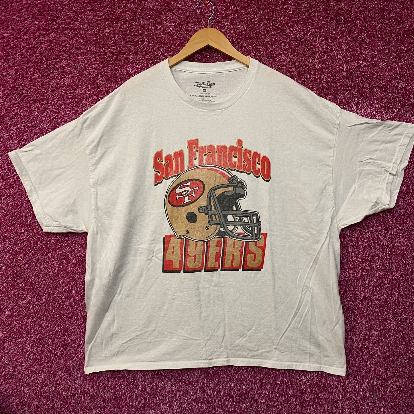 NFL Junk Food San Francisco 49rs White Helmet Logo 2XL