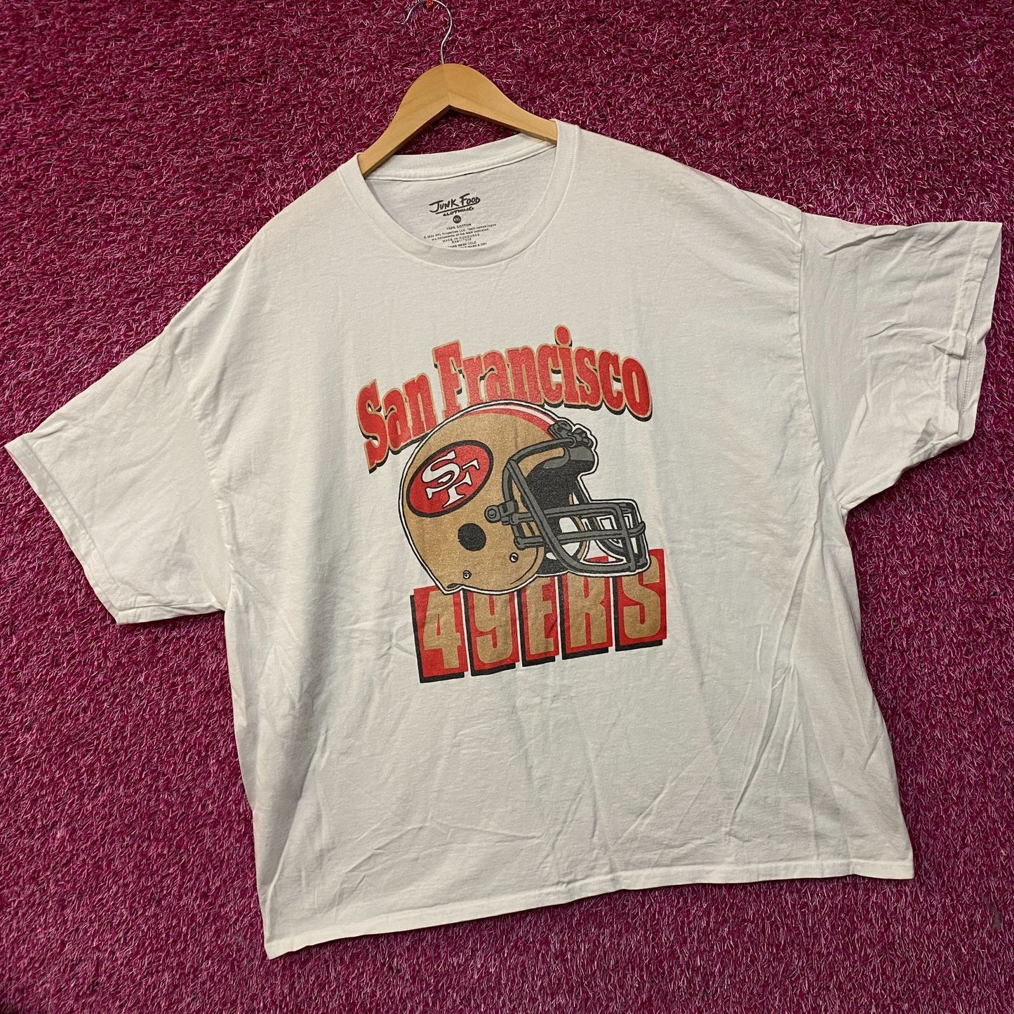NFL Junk Food San Francisco 49rs White Helmet Logo 2XL