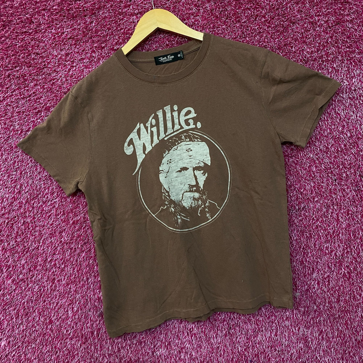 Junk Food Clothing Willie Nelson and the Family Retro Style Women's Tee Medium