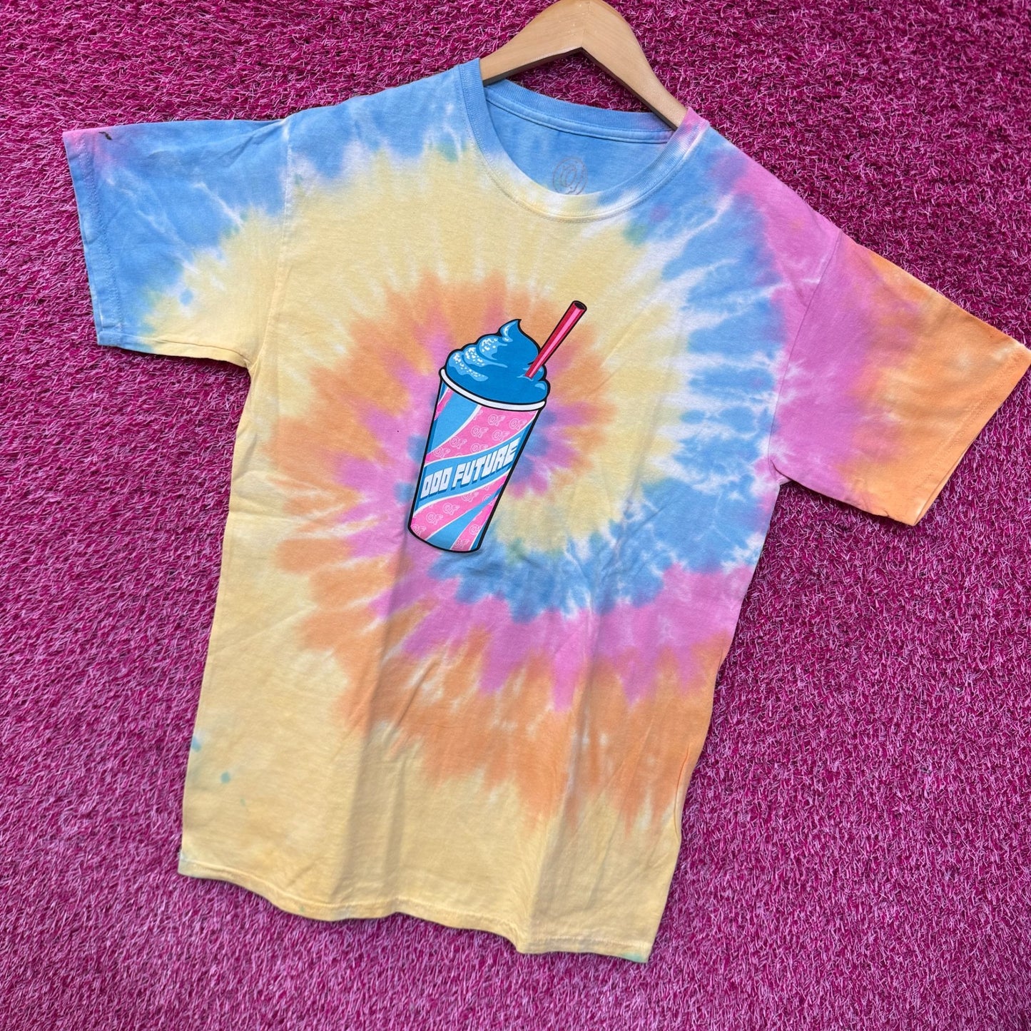 Odd Future Blue Raspberry Frozen Treat OFWGKTA Rap Tie Dye M