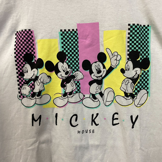 Disney Mickey Mouse Poses White Long Sleeve T-Shirt XL