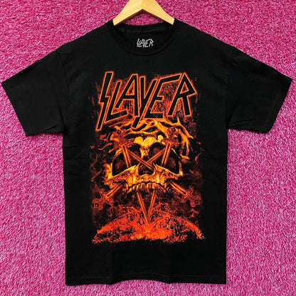 Slayer Magma Skull & Swords Thrash Metal Band T-Shirt Medium