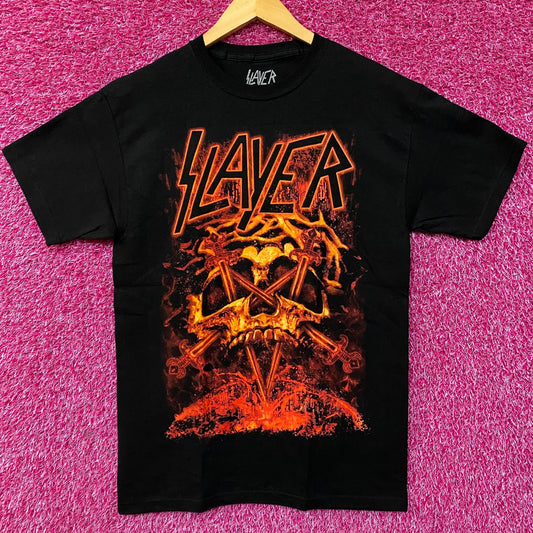 Slayer Magma Skull & Swords Thrash Metal Band T-Shirt Medium