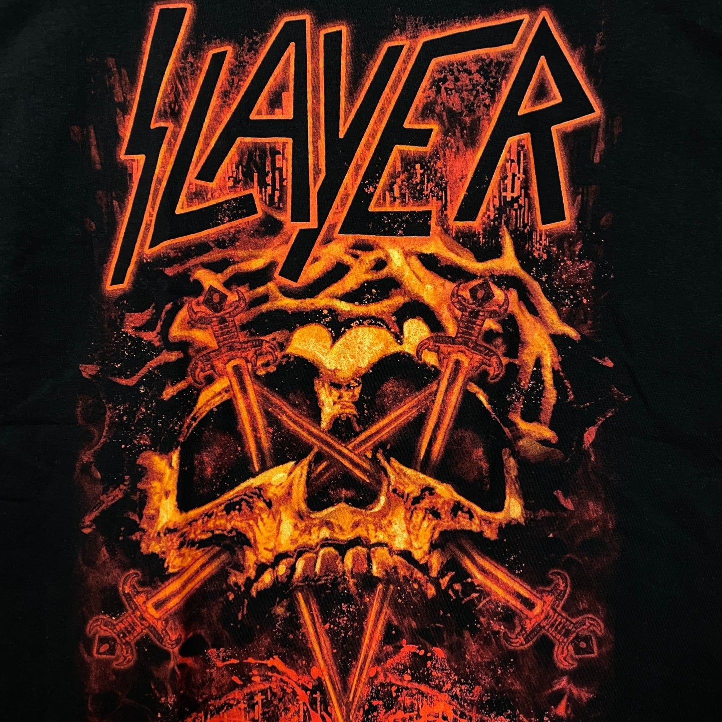 Slayer Magma Skull & Swords Thrash Metal Band T-Shirt Medium