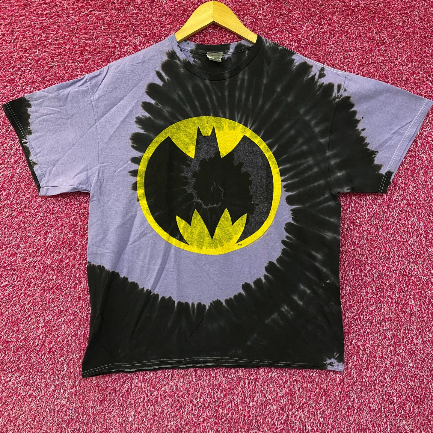 DC Batman Logo Graphic Design Tie Dye T-Shirt Large