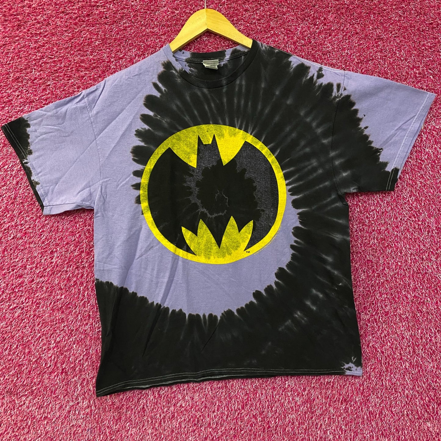 DC Batman Logo Graphic Design Tie Dye T-Shirt Large