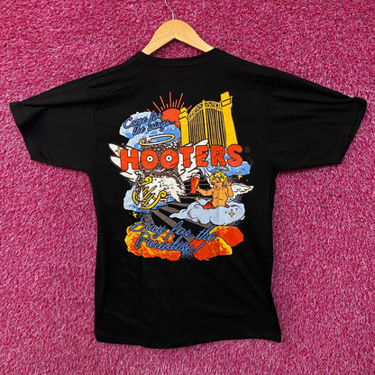 Hooters "Where Angels Get Their Wings!" Graphic T-Shirt Medium