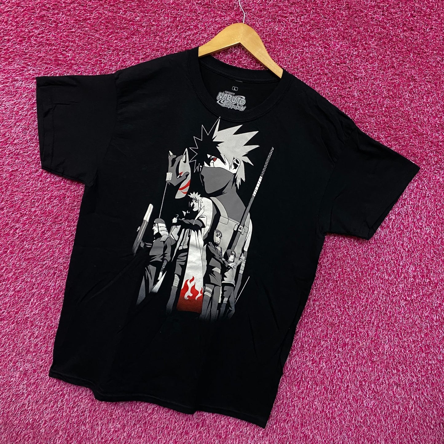 Naruto Shippuden ANBU Black Ops Kakashi Hokages Anime Tee L