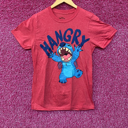 Disney Lilo & Stitch Hangry Stitch Animated Movie Red T-Shirt Small