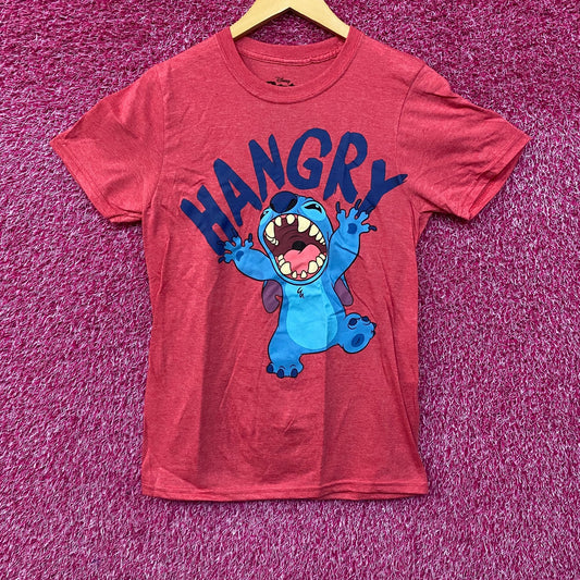 Disney Lilo & Stitch Hangry Stitch Animated Movie Red T-Shirt Small