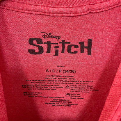 Disney Lilo & Stitch Hangry Stitch Animated Movie Red T-Shirt Small