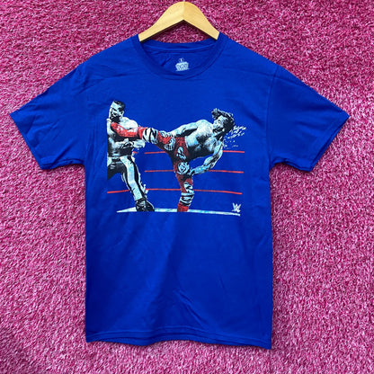 WWE Shawn Michaels The Heartbreak Kid HBK Sweet Chin Music Kick T-Shirt Small