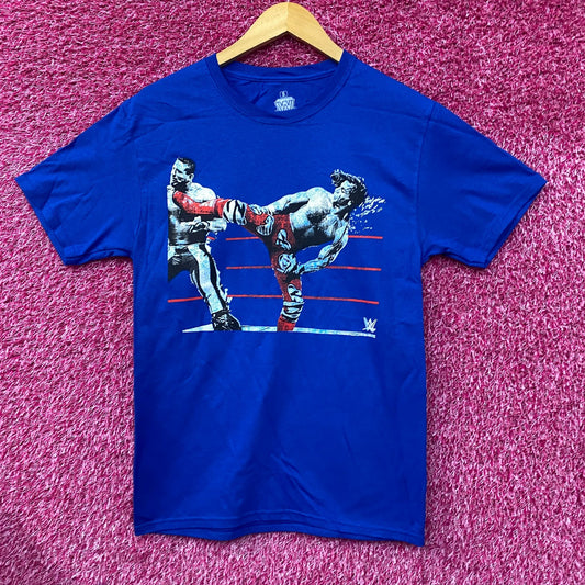 WWE Shawn Michaels The Heartbreak Kid HBK Sweet Chin Music Kick T-Shirt Small