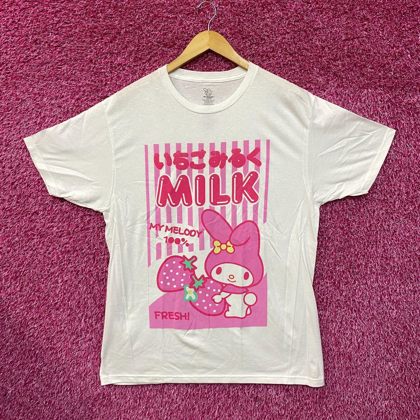 My Melody Strawberry Milk Carton T-Shirt 2XL