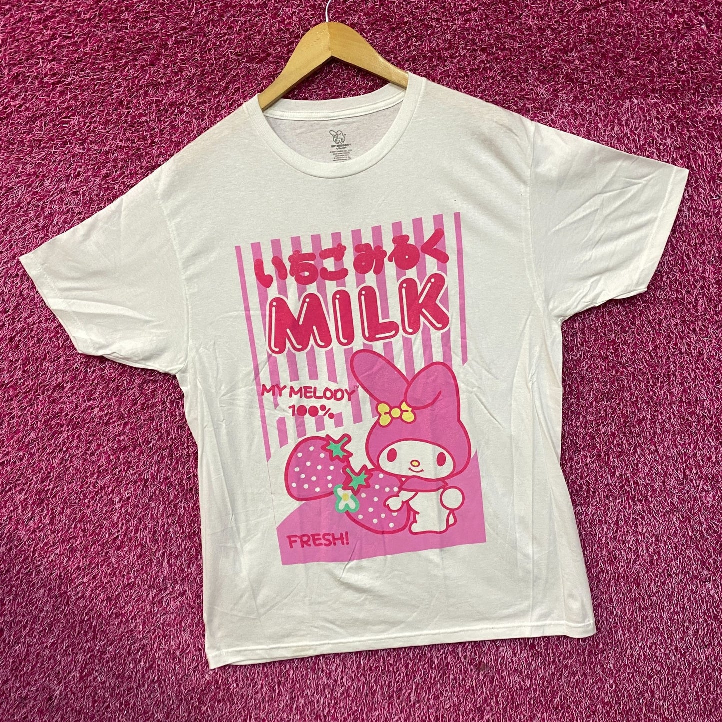 My Melody Strawberry Milk Carton T-Shirt 2XL