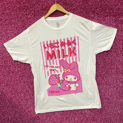My Melody Strawberry Milk Carton T-Shirt 2XL