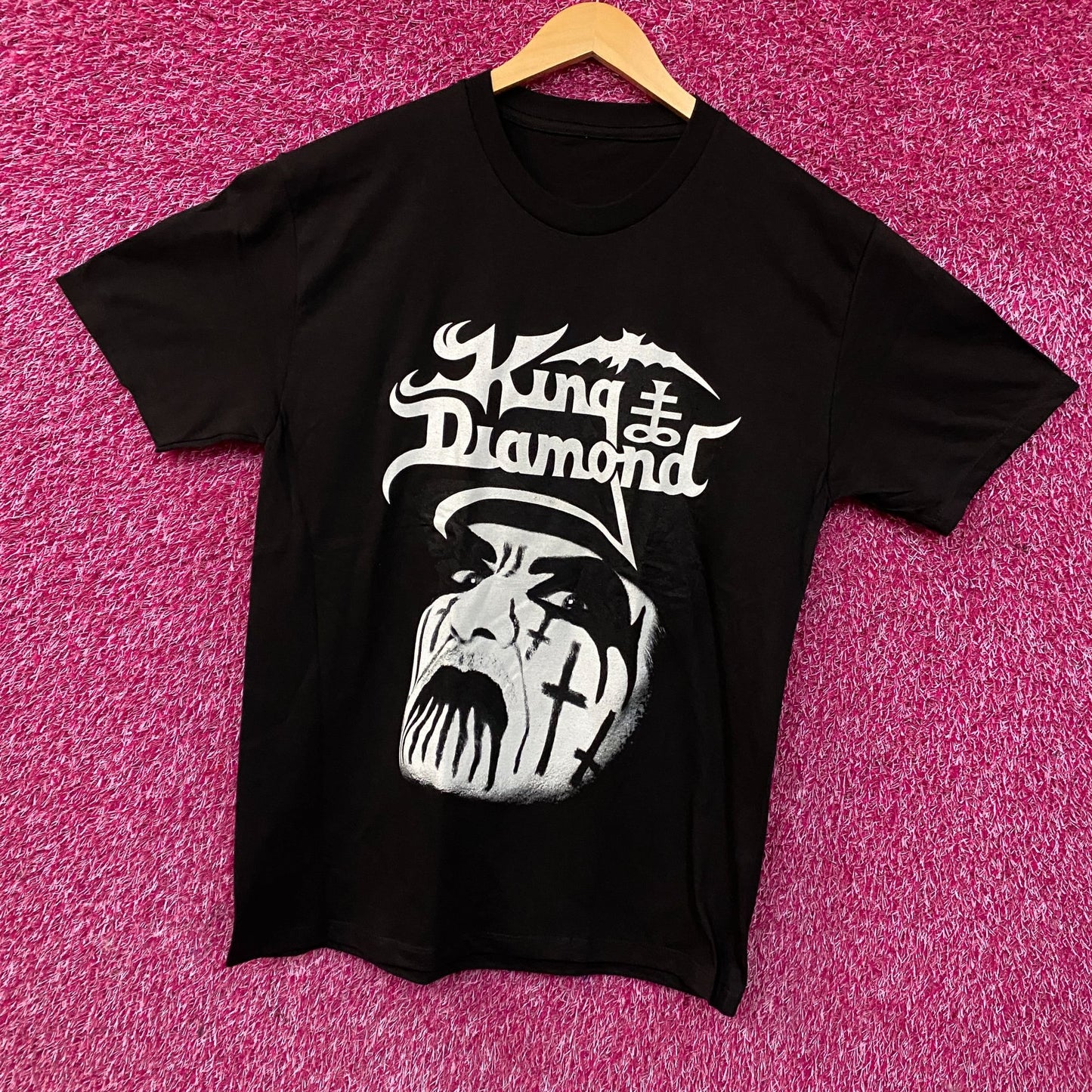 King Diamond Puppet Master Face Graphic T-Shirt Medium