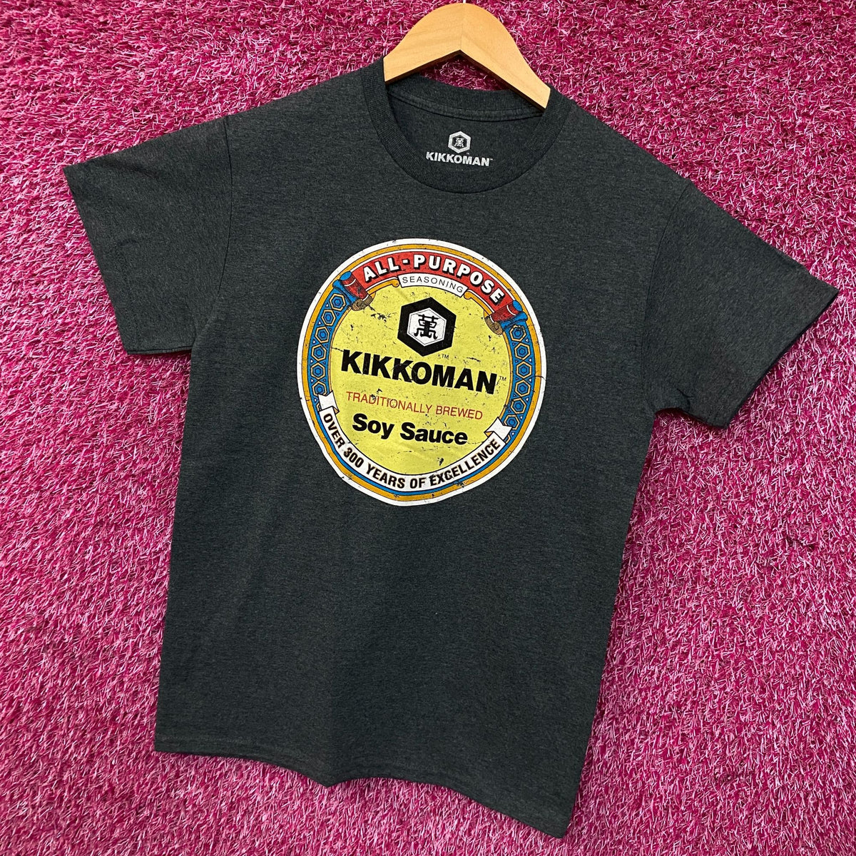 Kikkoman Soy Sauce Logo Graphic T-Shirt Small