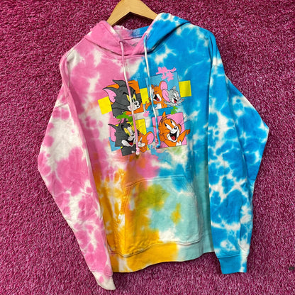 Tom and Jerry The Animated Series Tie Dye Hoodie Medium
