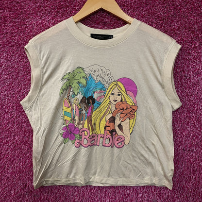 Junk Food Clothing Women's Barbie Malibu Vintage Style Tissue Tank Top Medium