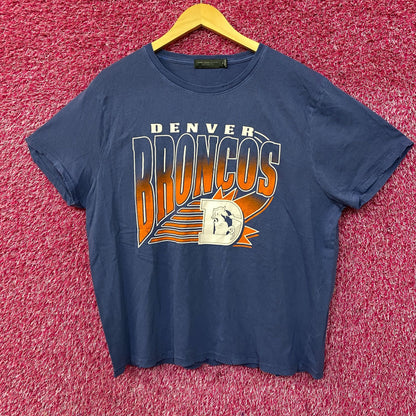 Junk Food Clothing NFL Denver Broncos Chrome Retro Style T-Shirt XL