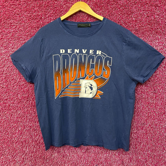 Junk Food Clothing NFL Denver Broncos Chrome Retro Style T-Shirt XL
