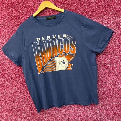 Junk Food Clothing NFL Denver Broncos Chrome Retro Style T-Shirt XL