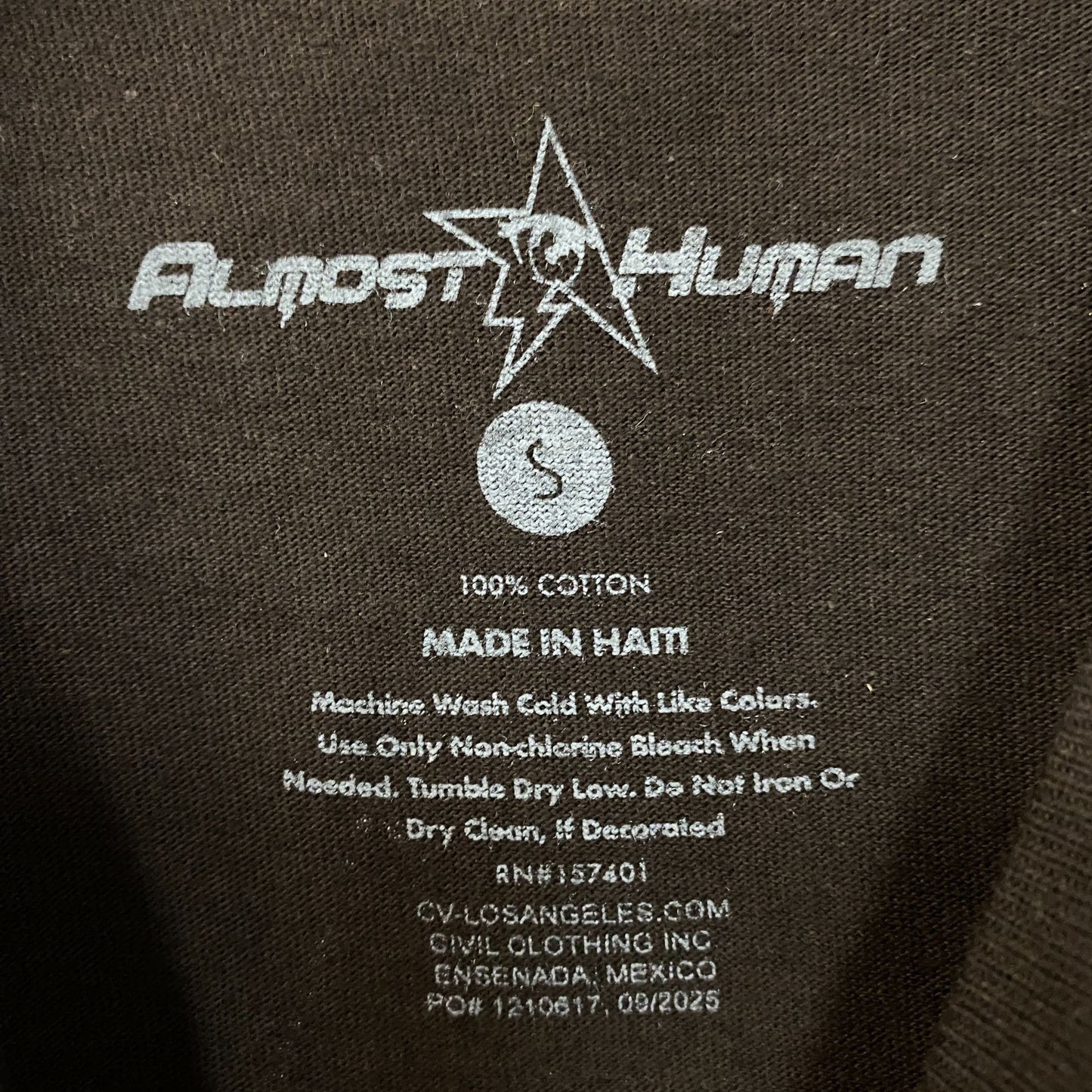 Almost Human Pink World Apparel Graphic T-Shirt Small