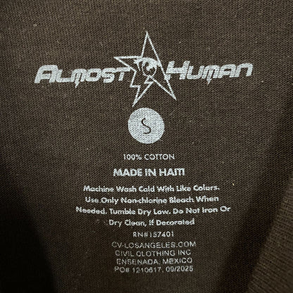 Almost Human Pink World Apparel Graphic T-Shirt Small