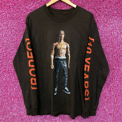 Travis Scott Rodeo 10 Years Action Figure Long Sleeve T-Shirt Large