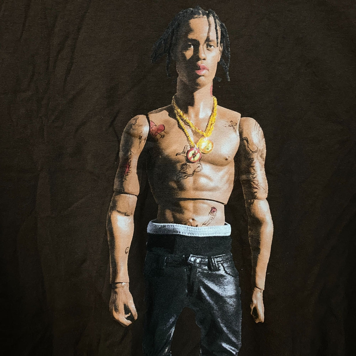 Travis Scott Rodeo 10 Years Action Figure Long Sleeve T-Shirt Large