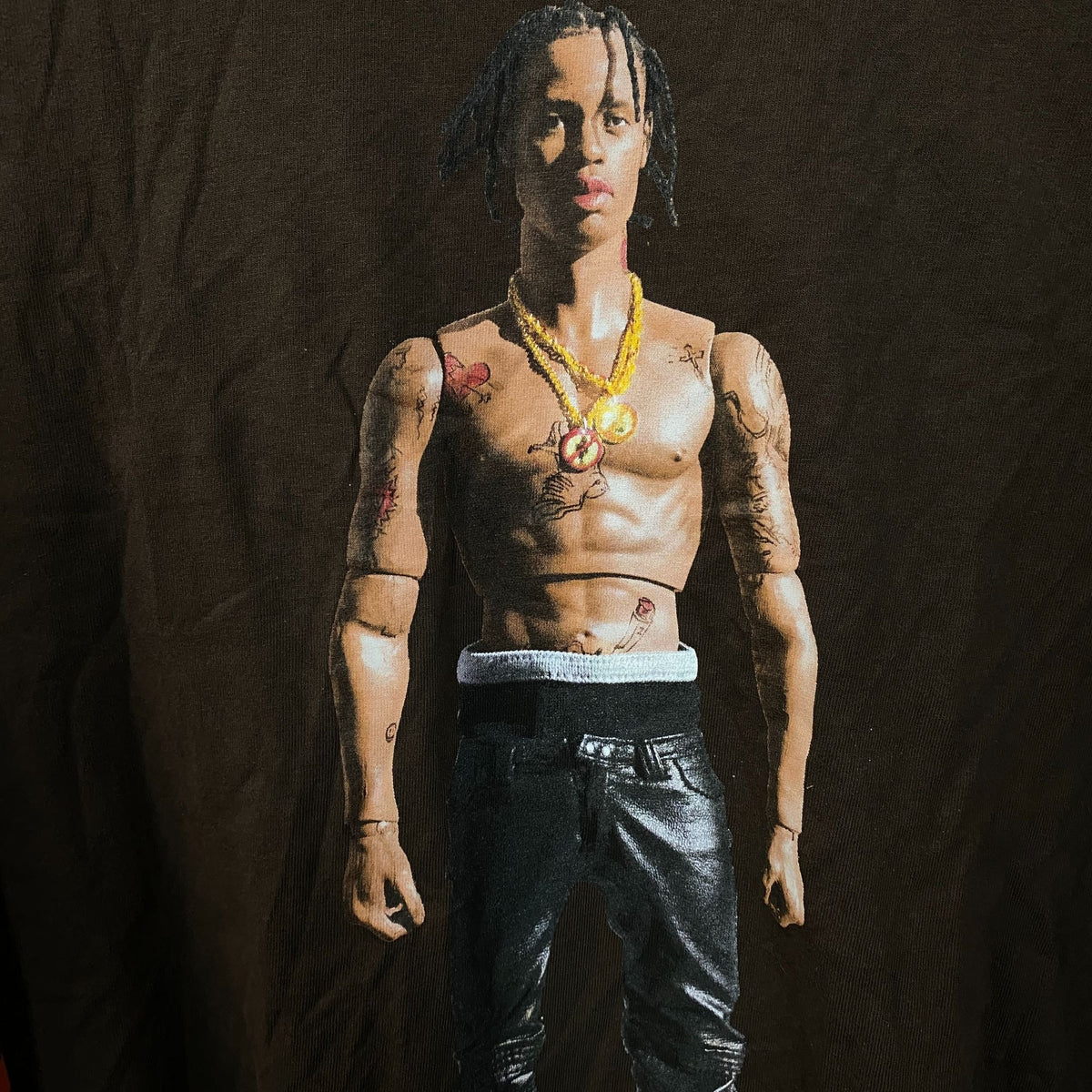 Travis Scott Rodeo 10 Years Action Figure Long Sleeve T-Shirt Large