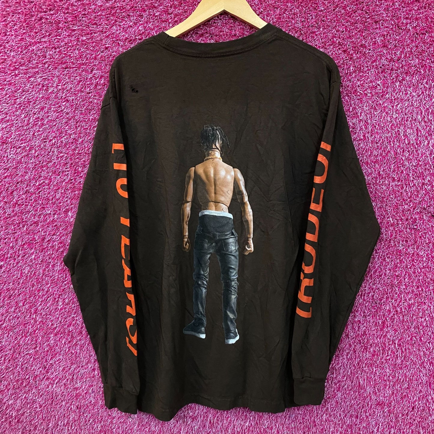Travis Scott Rodeo 10 Years Action Figure Long Sleeve T-Shirt Large