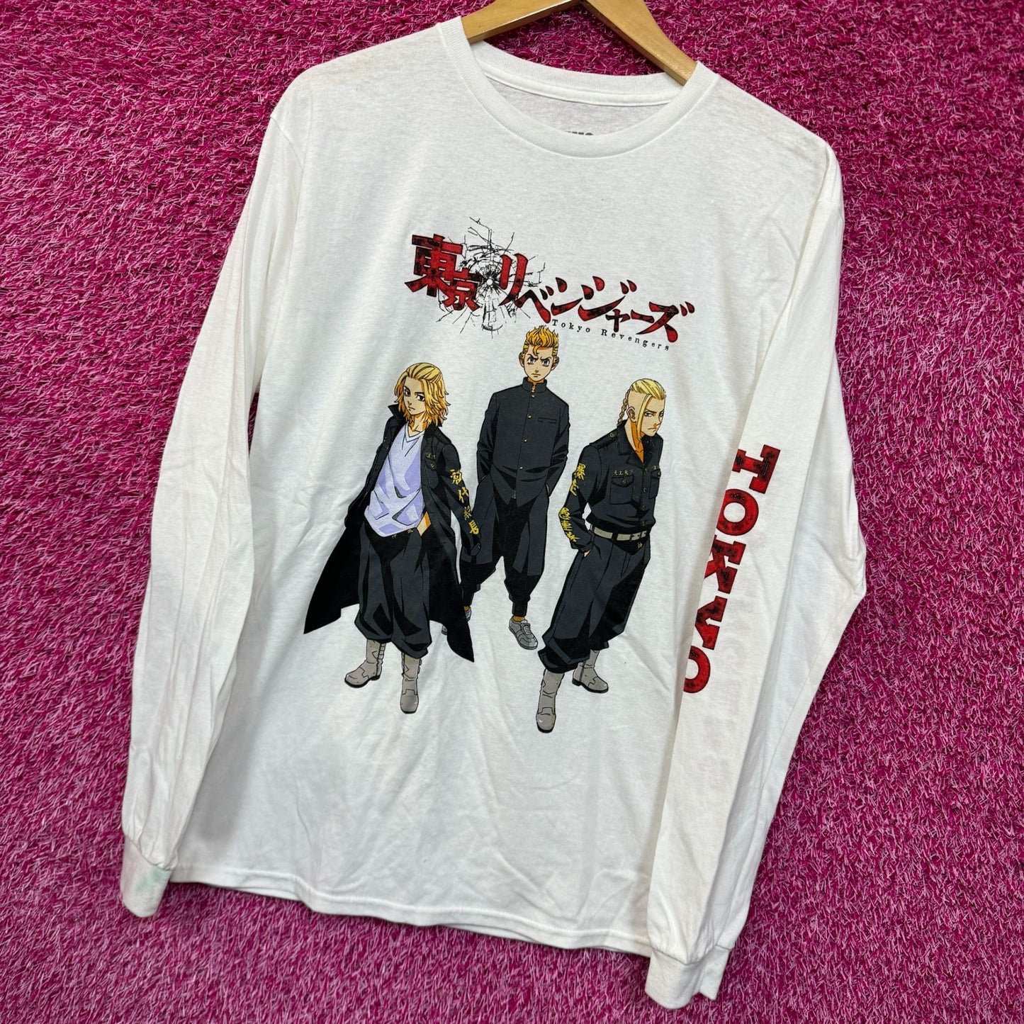 Tokyo Revengers Takemichi Manjiro Draken Anime Long Sleeve M