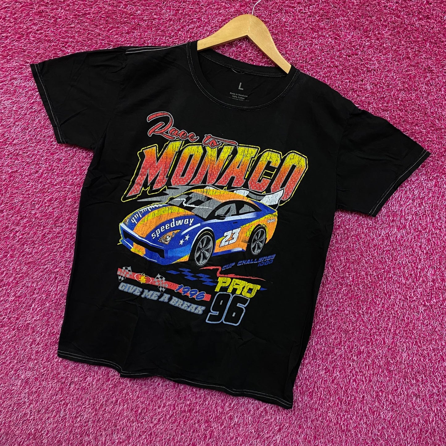 Race to Monaco Pro 96 Cup Challenge 1000 Racing Car Tee L