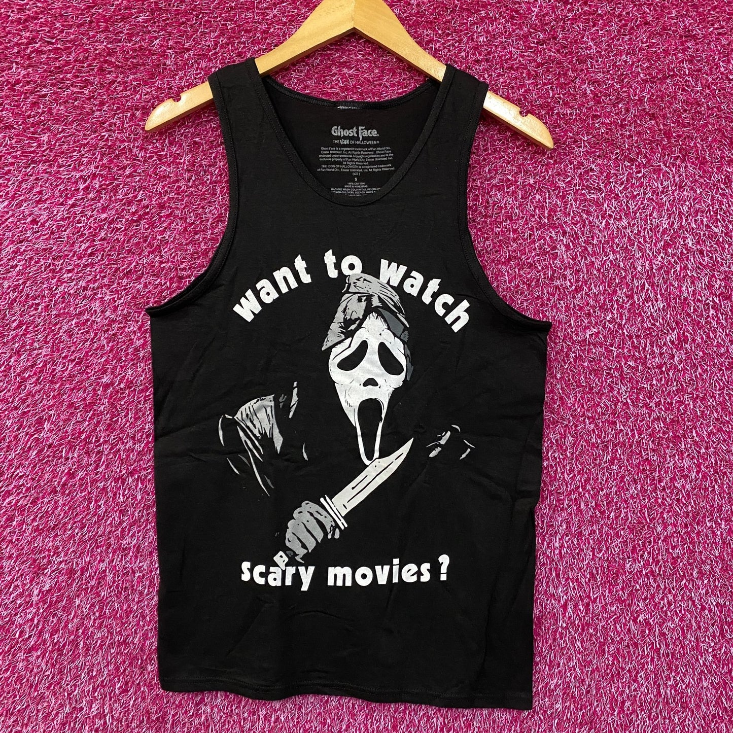 Scream Watch Scary Movies Graphic Design Tank Top Small