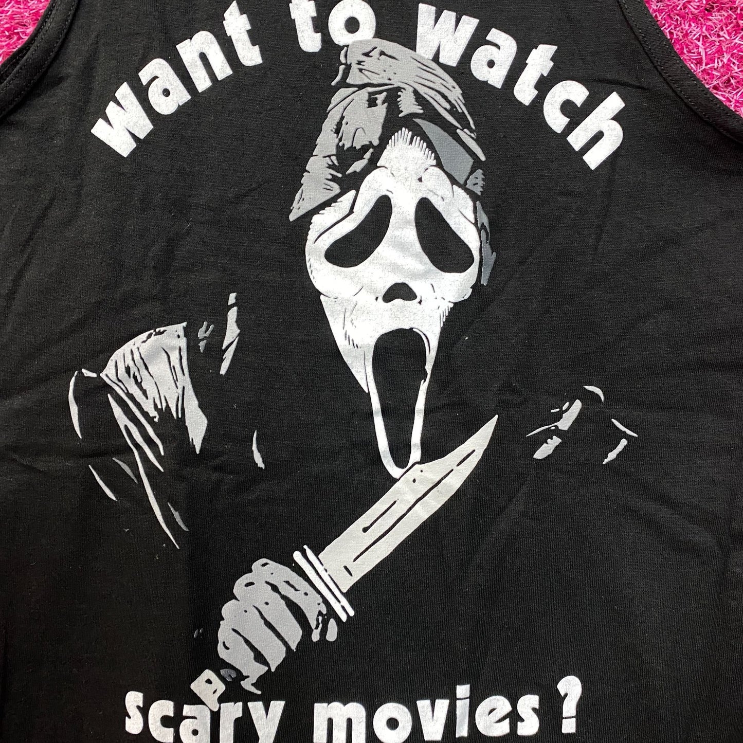 Scream Watch Scary Movies Graphic Design Tank Top Small