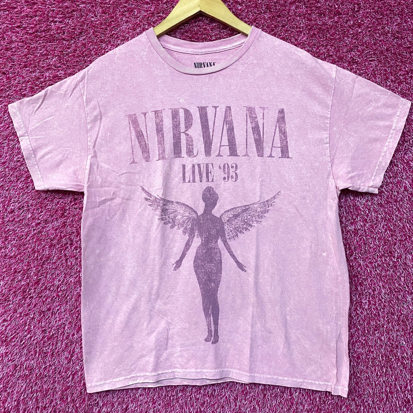 Nirvana Pink Monochrome In Utero Tour T-shirt Size Large